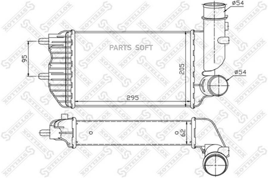 10-40080-Sx интеркулер Fiat Ducato, Peugeot Boxer 1.9Td-2.8Hdi 94> Stellox 1040080SX