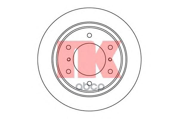 203041nk_диск Тормозной Задний! Mitsubishi Pajero 3.2/3.5 D/Pajero Sport 2.5td 00> Nk арт.