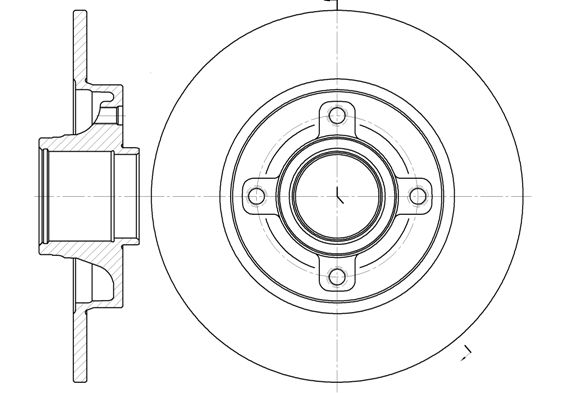 61014.00_Диск Тормозной Задний Citroen C4 1.4-2.0Hdi 04> Remsa 61014