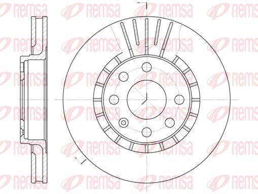 6178.10_Диск Тормозной Передний Opel Astra/Ascona/Kadett 1.4-2.0D 87> Remsa 617