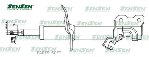 Амортизатор Передний Левый Газ. Nissan Juke Sensen 4214-1763 Sensen 4214-176