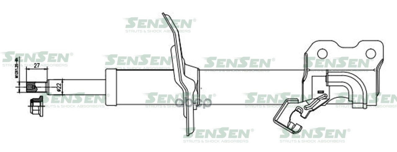 Амортизатор Передний Левый Газ. Nissan Juke Sensen 4214-1763 Sensen арт. 4214-176