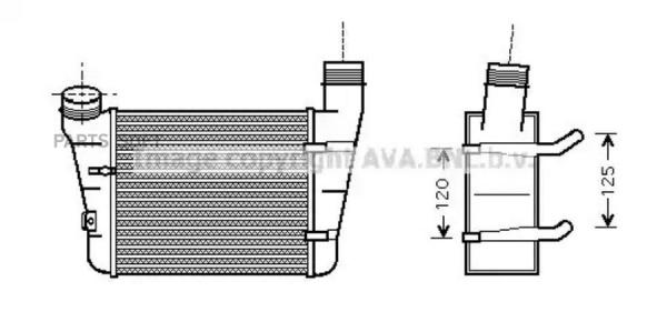 AVA Радиатор интеркулера AVA AIA422