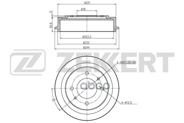 Барабан Тормозной Zekkert Bs5523 Зад. Hyundai Elantra Iii 01-, Matrix 01- Zekkert арт. BS5