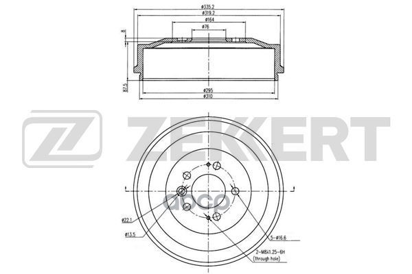 Барабан Тормозной Zekkert Bs6090 Перед. Vw Amarok 10- Zekkert арт. BS609