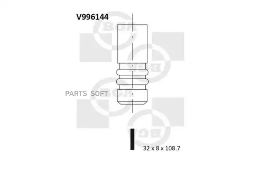 BGA 'V996144 Клапан выпускной 1шт