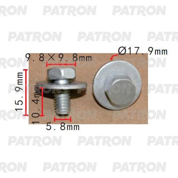 Болт Металлический Болт 6x10,4 Vw Patron P372321 PATRON арт. P3723