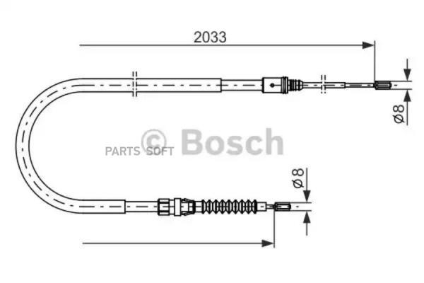 BOSCH Трос ручного тормоза BOSCH 198748219