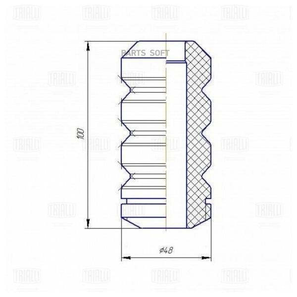 Буфер (отбойник) для а/м Лада 2170 Priora/2190 Granta (перед. амортизатора кмпл. отбойник