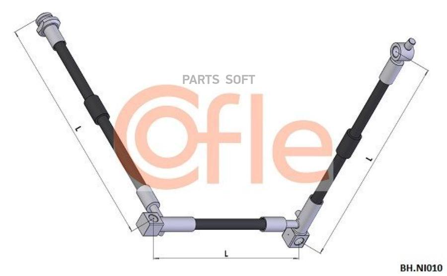 COFLE Шланг тормозной передн лев NISSAN Primera 02- 1шт