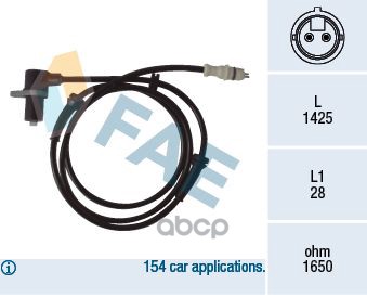 Датчик abs FAE 78067