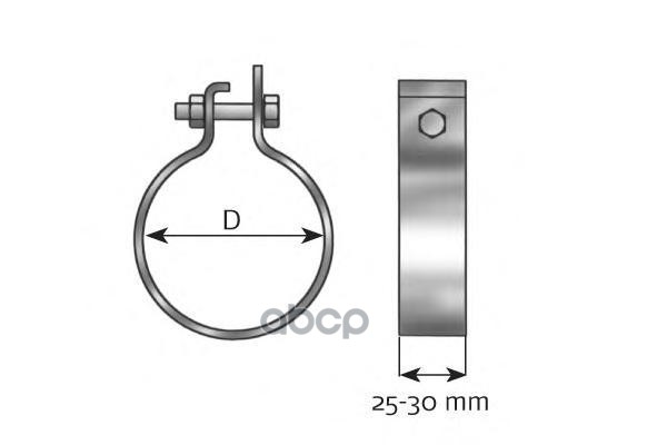 Din99778 Хомут Трубы Глушителяd=78.5 H=25-30Mb