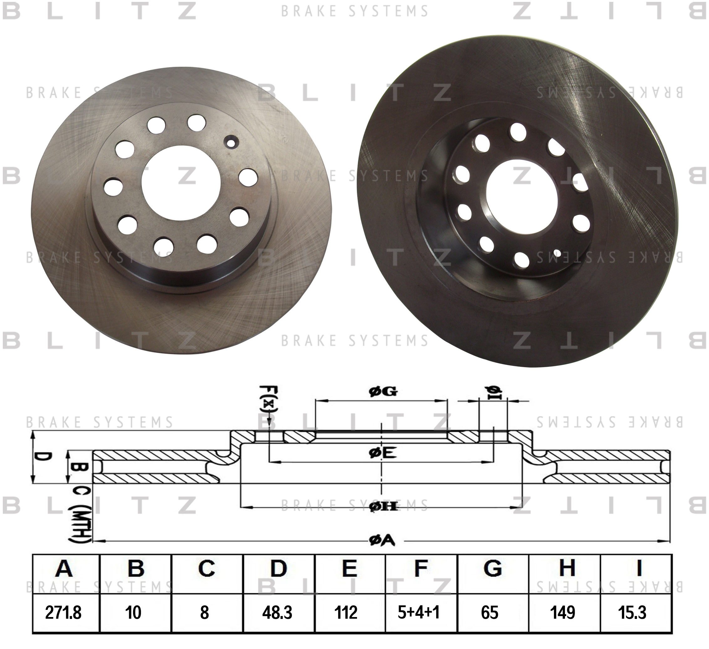 Диск Тормозной Blitz Bs0318 Blitz арт. BS0318