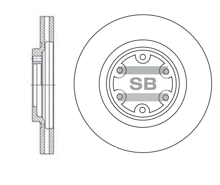 Диск тормозной Hyundai Terracan 01>06 SANGSIN SD1049