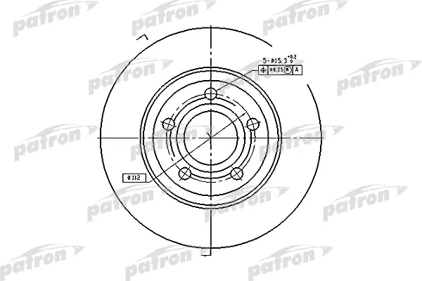 Диск тормозной передн AUDI: A4 95-00, A4 Avant 95-01 PATRON PBD273