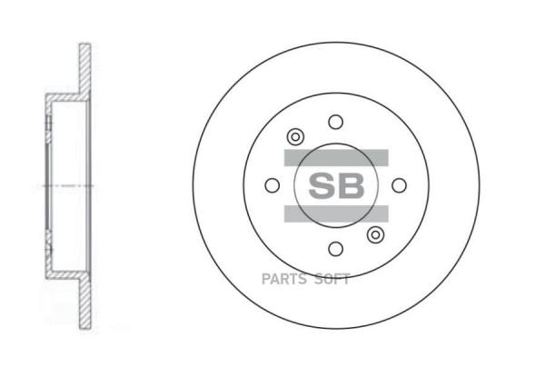 Диск Тормозной Передний (257,8х10) 4 Отв Sangsin brake арт. SD1017