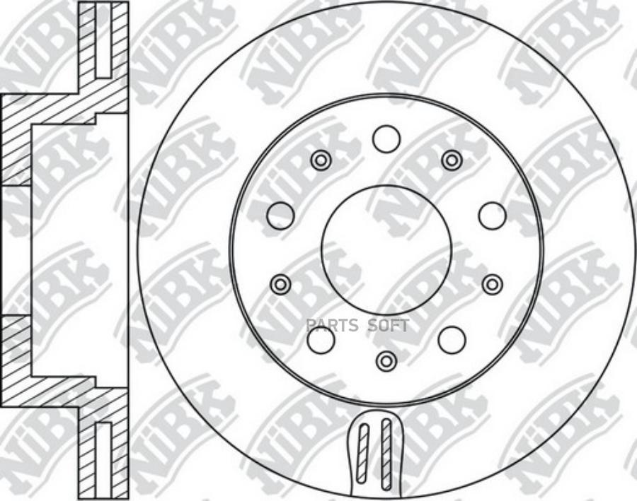 Диск тормозной передний ALFAROME/FIAT/LANCI CITROEN/PEUGEOT NIBK RN1847