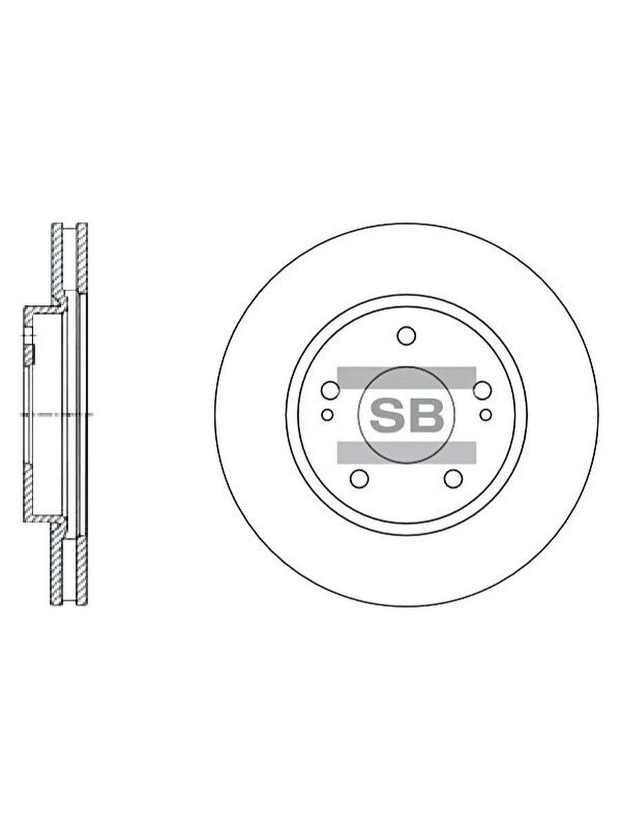 Диск тормозной Sangsin brake sd4308