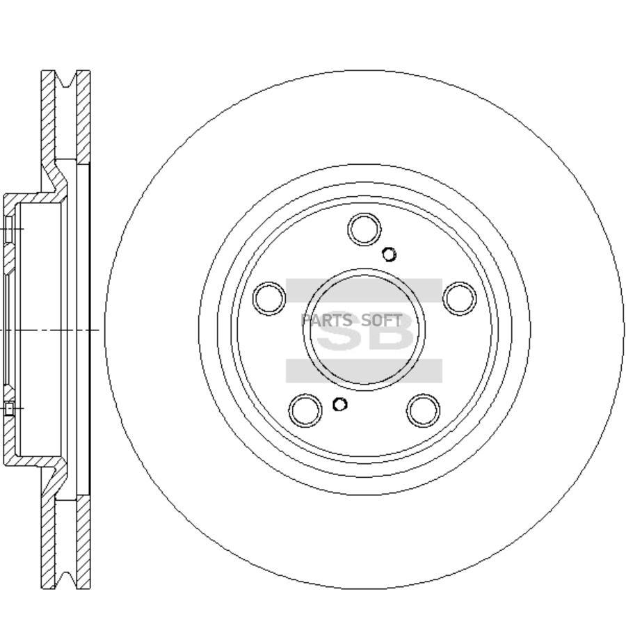 Диск Тормозной Toyota Camry (V40) 06-11/Rav 4 05- Передний Вент.D 296мм. Sangsin brake арт