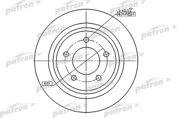 Диск тормозной задн CHRYSLER: Pacifica 04-08 PATRON PBD7002