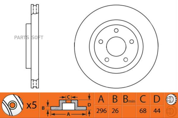 Диски тормозные NISSAN X-TRAIL 2.0 2007 - 2013 NISSAN X-TRAIL 2.5 2007 - 2013 NISSAN JUKE