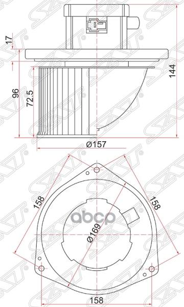 Двигатель Отопителя Sat St7802a105 Mitsubishi Pajero Sport 08-/L200 06-/Nissan Patrol/Safa