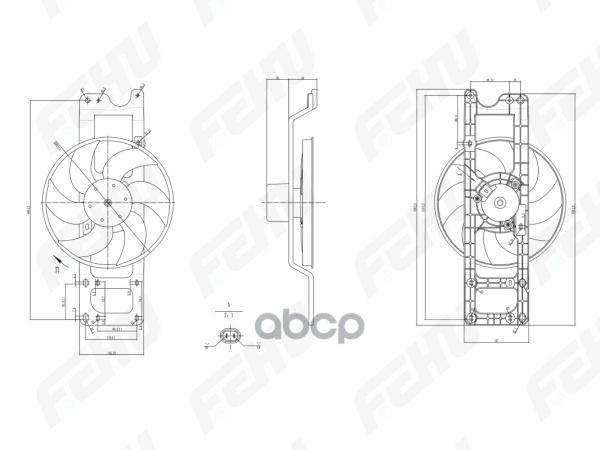 Электровентилятор Охлаждения С Кожухом Renault Logan (04-) FEHU арт. FFC1068H