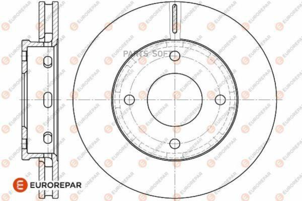 EUROREPAR 1642758080 Диск тормозной MITSUBISHI COLT CZC 1.5 (Z23) 2006 1шт