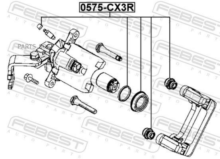 FEBEST Направляющая суппорта TOYOTA Corolla 06- заднего FEBEST