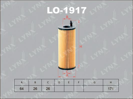 Фильтр масляный BMW 1/3/5 Touring 04>17 Lynx LO1917