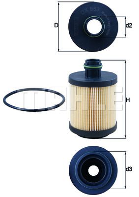 Фильтр масляный KNECHT OX 553D