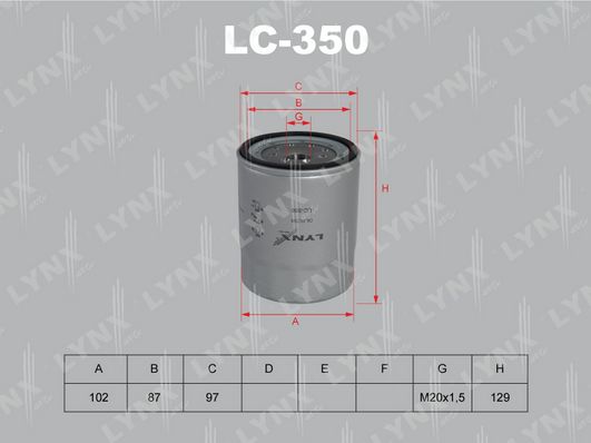 Фильтр масляный LYNXauto LC-35