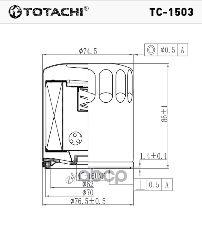 Фильтр Масляный TOTACHI TC-1503