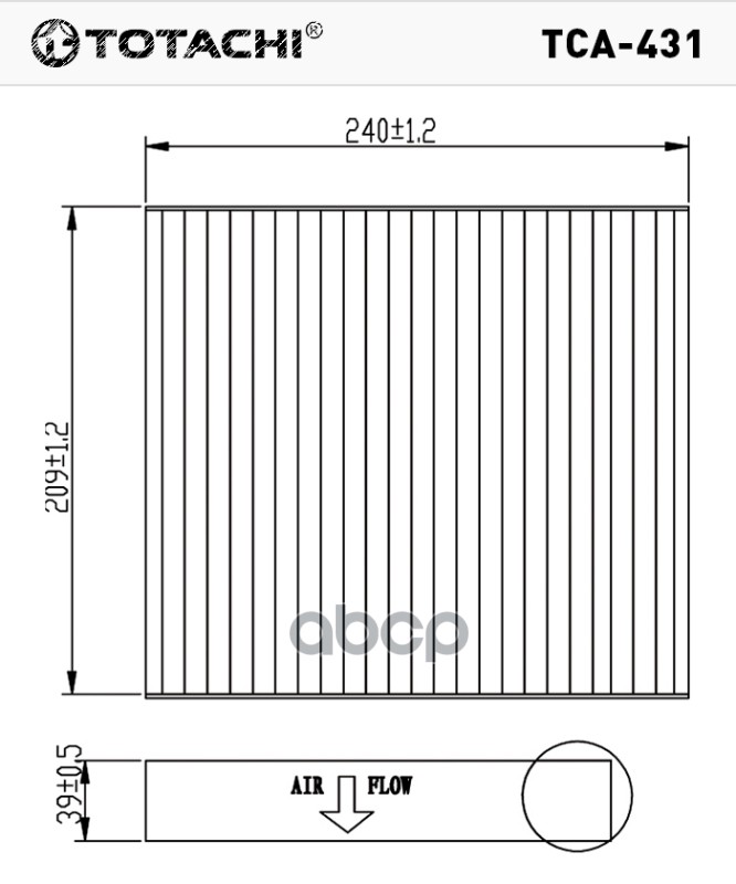 Фильтр Салона TOTACHI TCA-431
