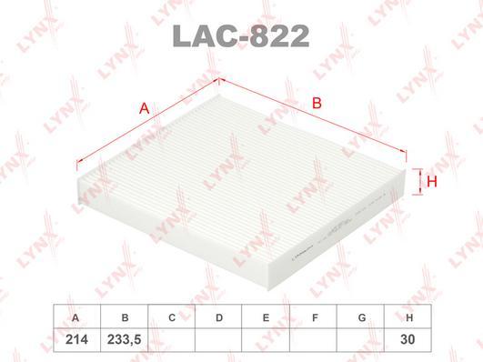 Фильтр Салонный LYNXauto LAC822