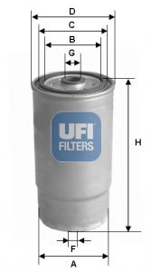 Фильтр топливный UFI 24.379.