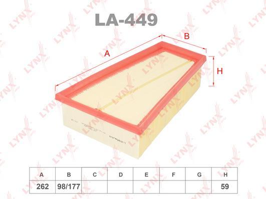 Фильтр воздушный Lynx LA449