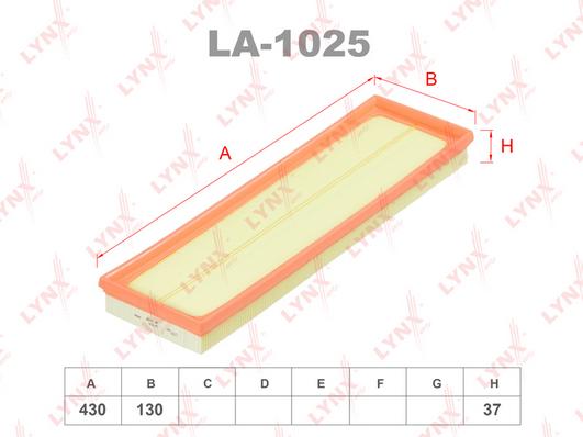 Фильтр воздушный LYNXauto LA-1025