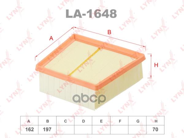 Фильтр воздушный LYNXauto LA-1648
