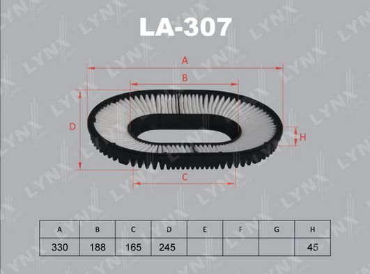 Фильтр воздушный LYNXauto LA-307