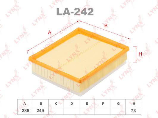 Фильтр воздушный LYNXauto LA242