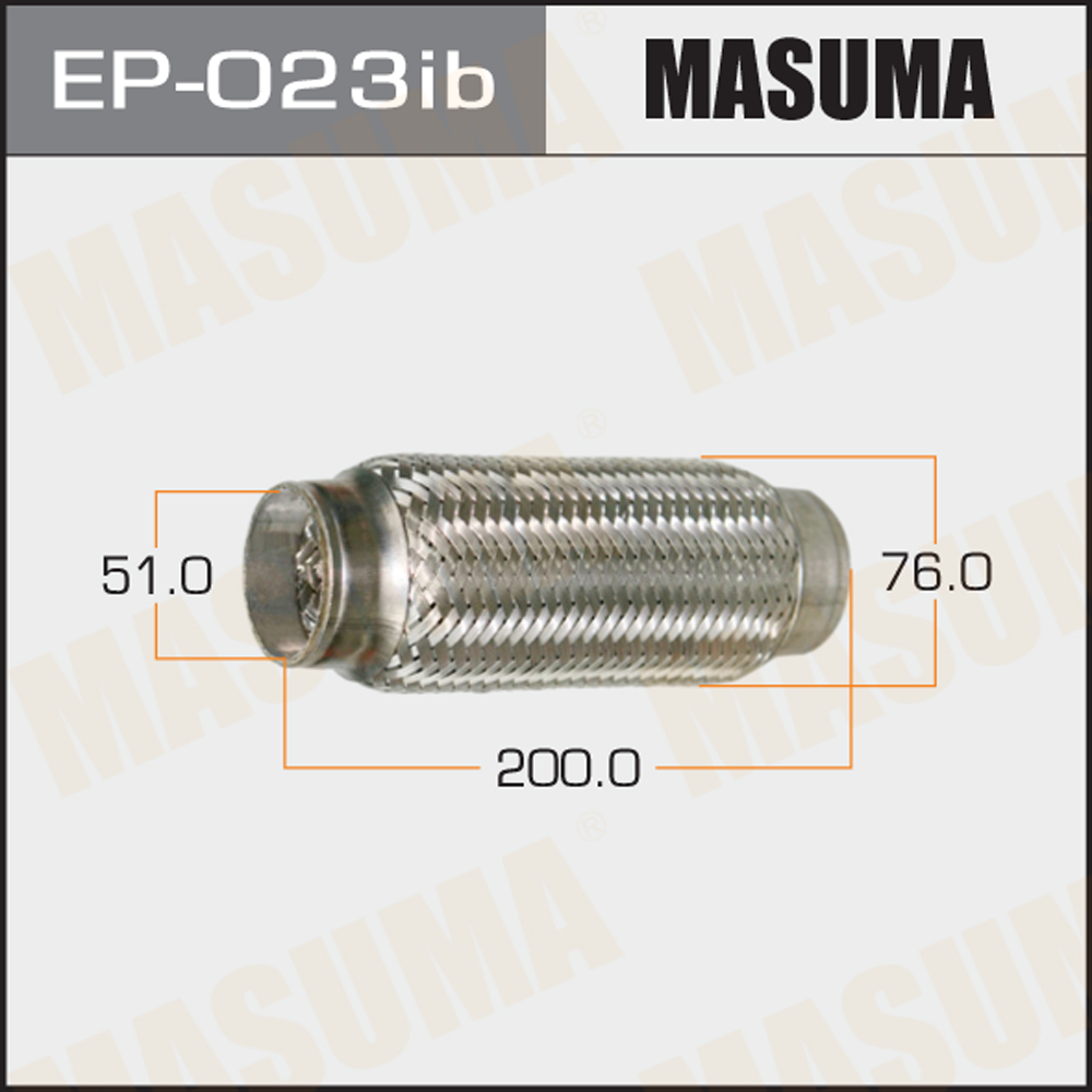 Гофра глушителя 51 x 200 Masuma усиленная