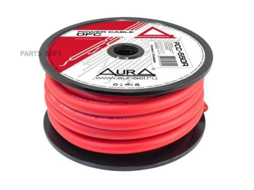 Кабель Силовой, Ofc, 01Awg50Мм2, 10Мкатушка, Красный Aura PCC550R