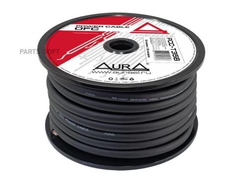Кабель Силовой, Tofc, 2Awg35Мм2, 20Мкатушка, Черный Aura PCCT35B