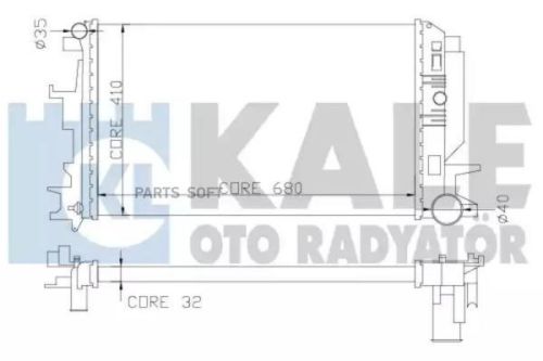 KALE Радиатор двигателя MERCEDES BENZ SPRINTER 3-t/ 3 5-t/ 4 6-t/ 5-t- VOLKSWAGEN CRAFTER