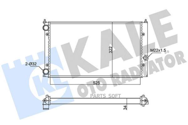 KALE Радиатор двигателя VOLKSWAGEN GOLF III/ VENTO