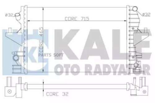 KALE Радиатор VAG T5 2.5TDi