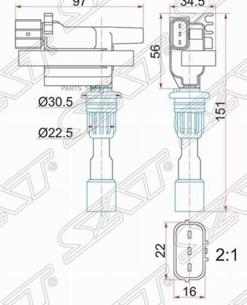 Катушка Зажигания Mazda Zl#/Zm# Familia Bj5# 98- Sat арт. ST-ZL01-18-1