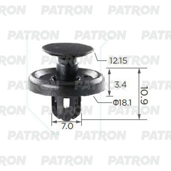 Клипса пластмассовая PATRON p370083a