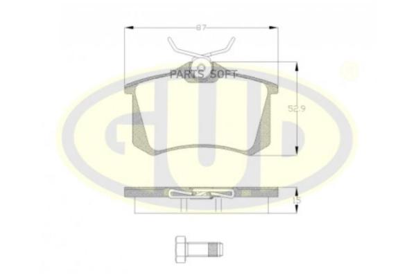 Кол.Диск.Задн. Vw Golf Ii/Iii/Passat 1.6-2.8/1.9tdi 88-99 G.U.D арт. GBP0263